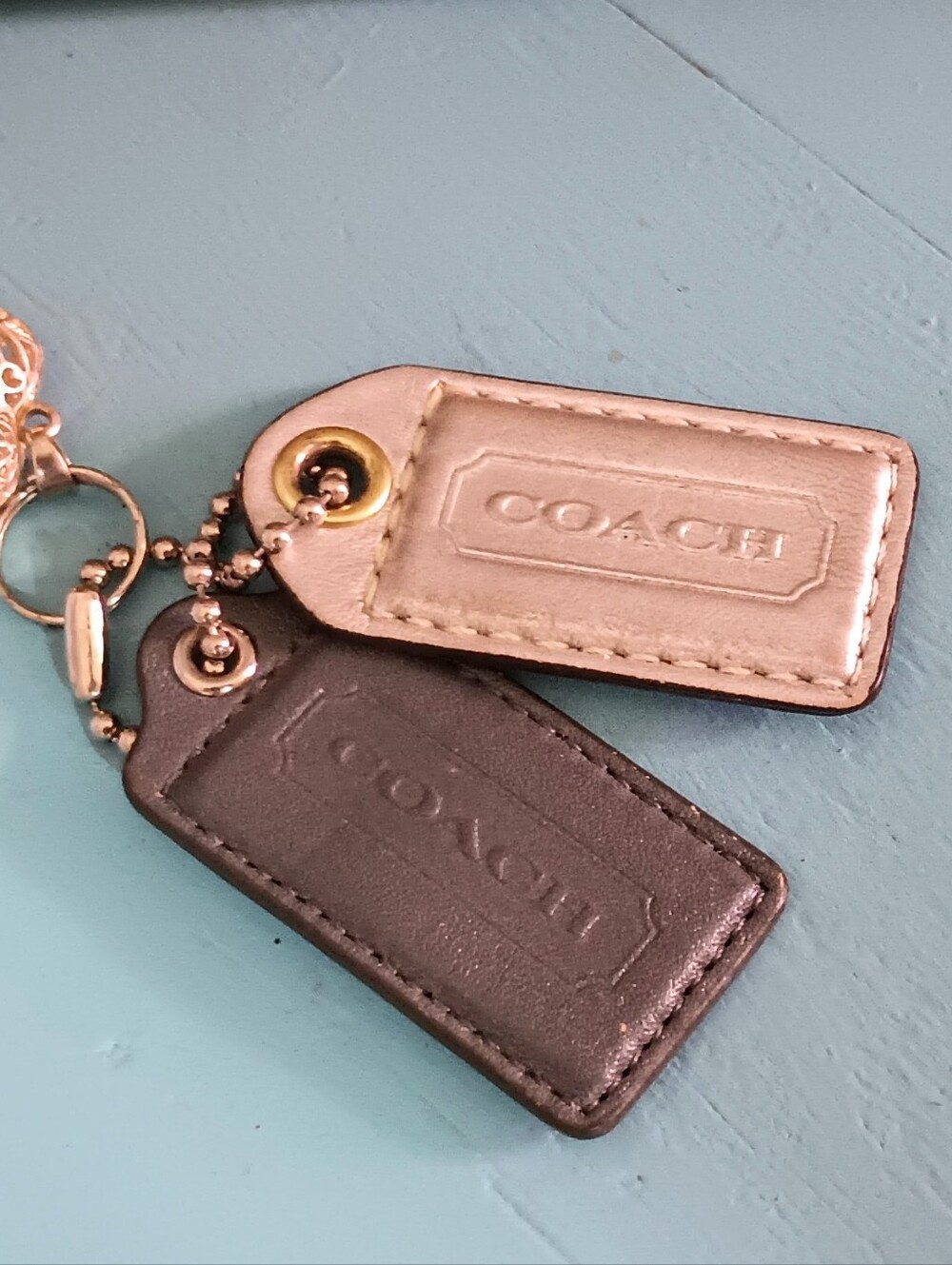 2 Large Coach Fob's Charms Hang Tags